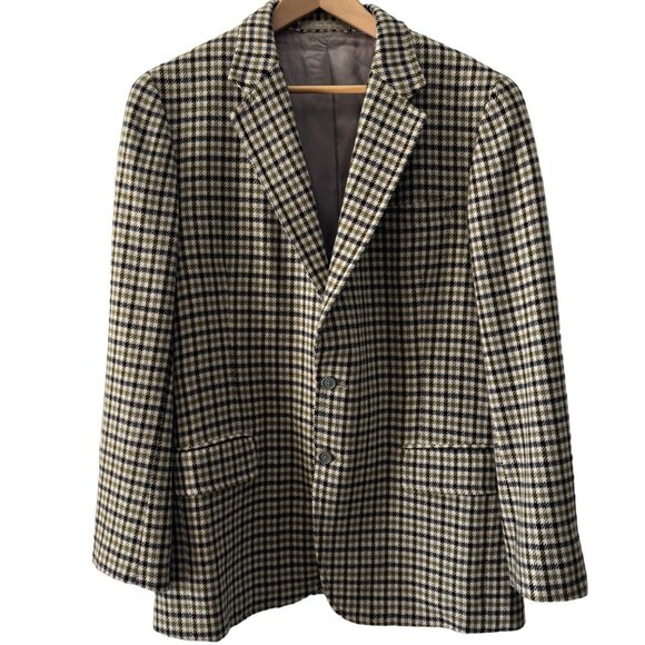 A Man Hing Cheong Other - Vintage Custom A Man Hing Cheong Herringbone Check 2 Button Blazer Coat, Size 40